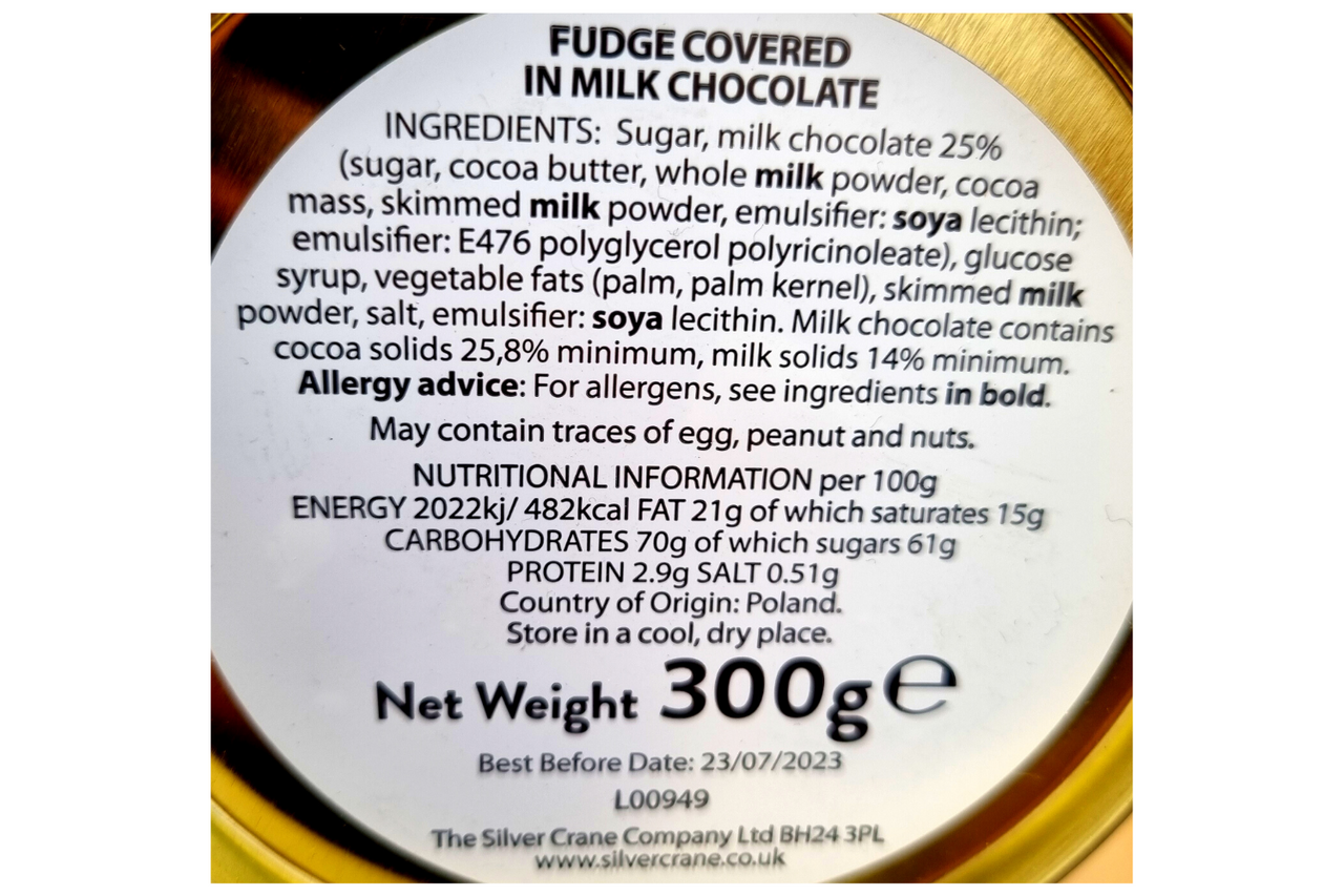 Silver Crane Christmas Nutcracker Fudge Covered in Milk Chocolate